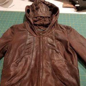Muubaa Hooded lambskin leather jacket